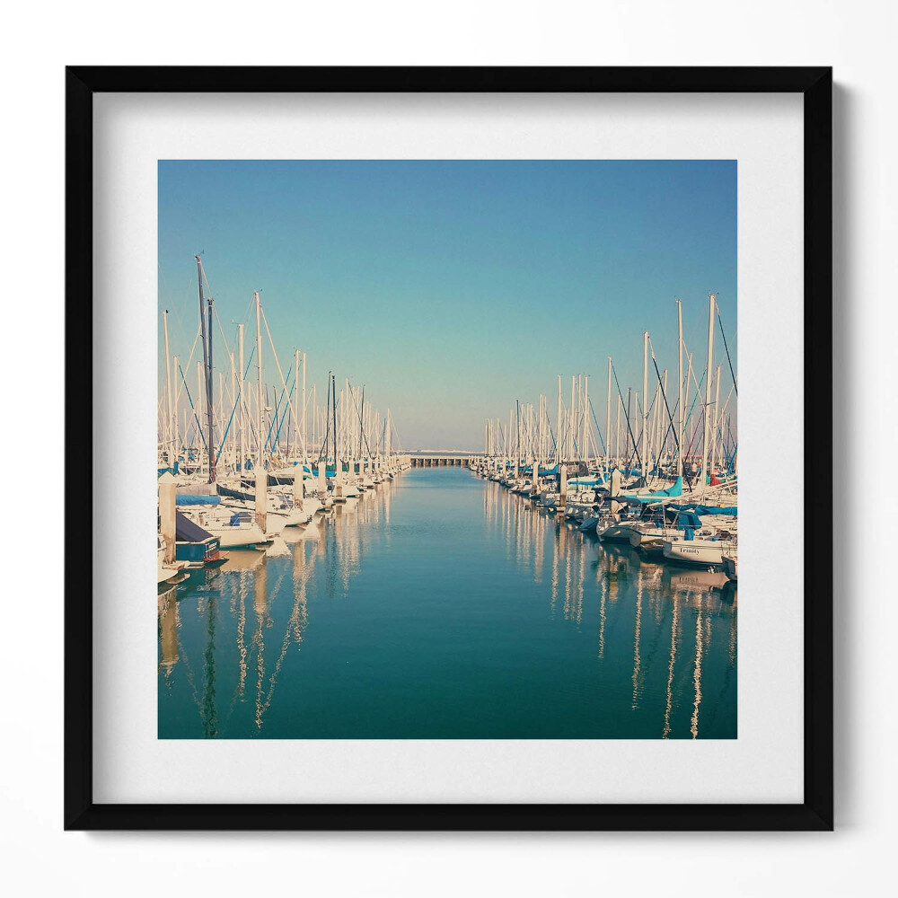 Tablou rama unic Bărci pe apa lacului