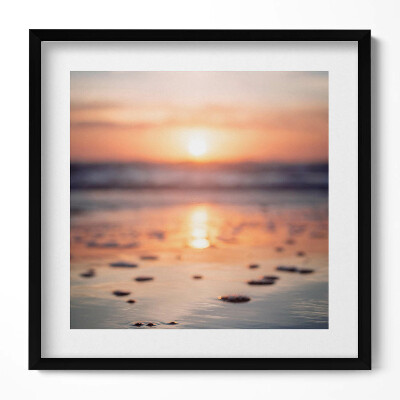 Tablou rama unic Răsărit de soare peste apă