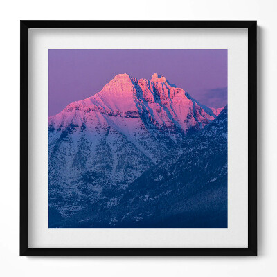 Tablou rama unic Peisaj de iarnă cu munți și apă