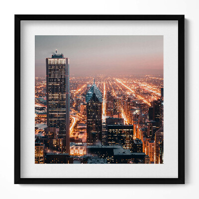 Tablou rama unic Orașul de seară