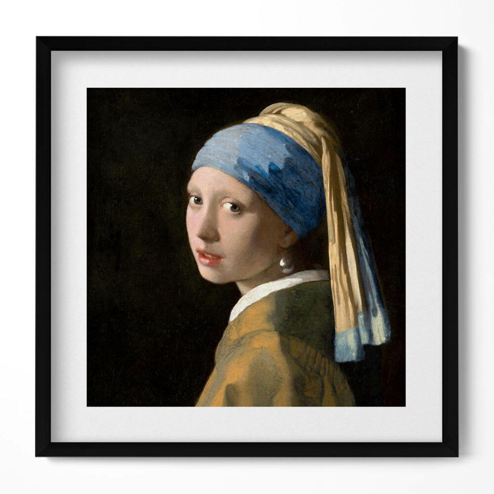 Tablou living cu rama unic Pictând Fata cu Cercel de Perlă