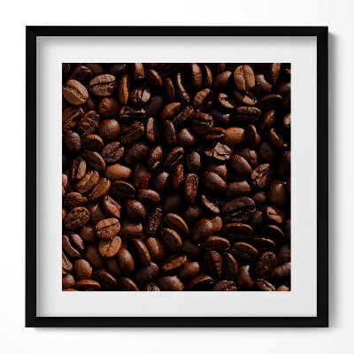 Tablou living cu rama unic boabe de cafea Arabica