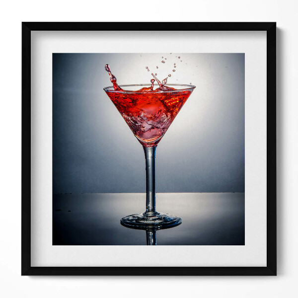 Tablou living cu rama unic Pahar de Martini