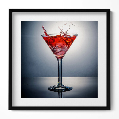 Tablou living cu rama unic Pahar de Martini