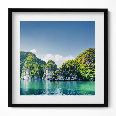 Tablou rama unic Mare și stânci turcoaz