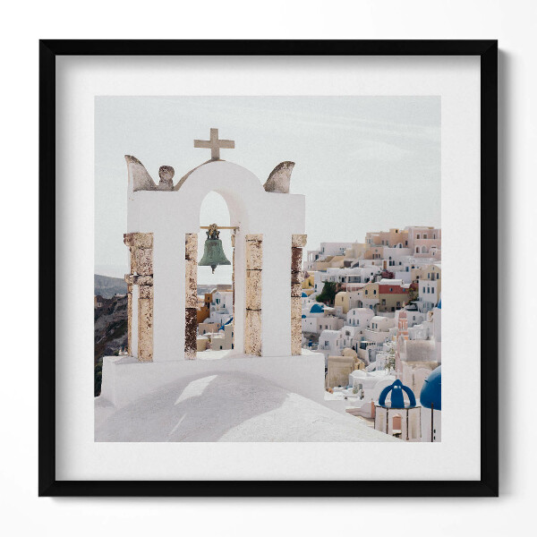 Tablou living cu rama unic Arhitectura Greciei Santorini