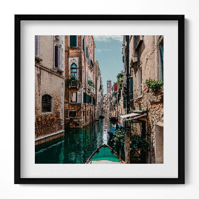 Tablou rama unic Gondolă în Canalul Veneției, Italia