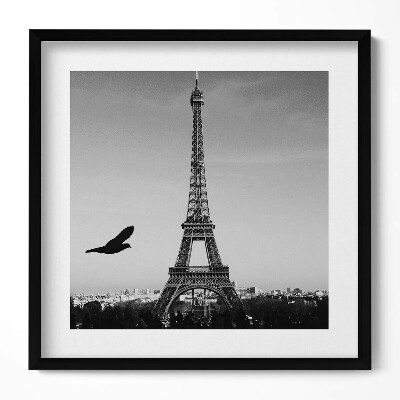 Tablou living cu rama unic Turnul Eiffel și Pasărea Zburătoare din Paris