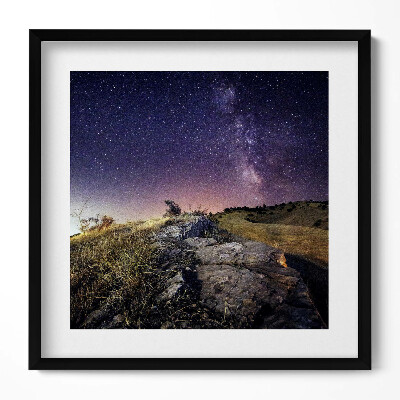 Tablou living cu rama unic Peisaj natural și cer înstelat