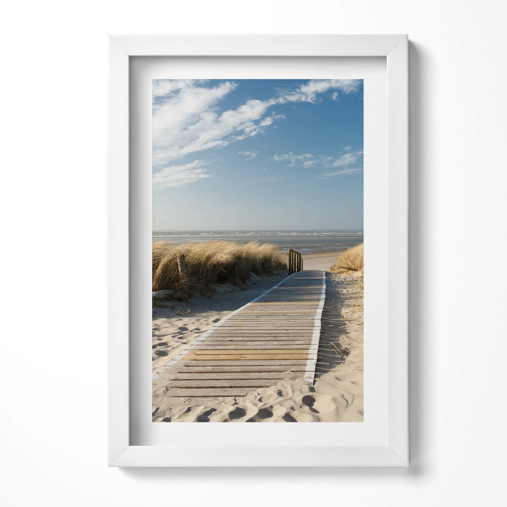 Tablou living cu rama decorativ Vedere la plajă și mare