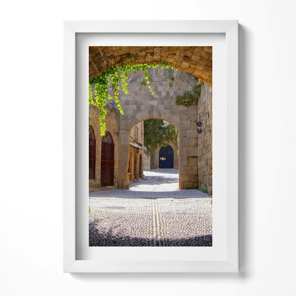 Tablou rama decorativ Strada Medievală Rhodos Grecia