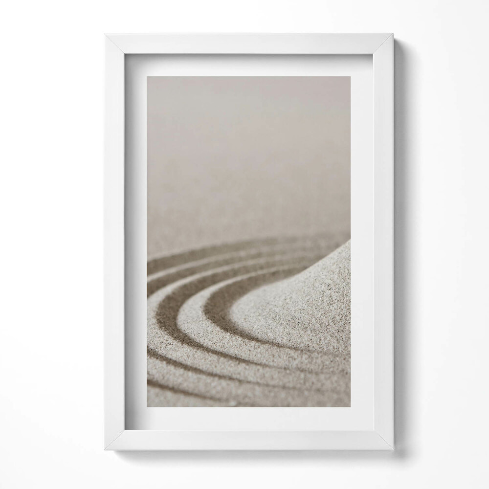 Tablou rama decorativ Zen - un deal de nisip în stil boho