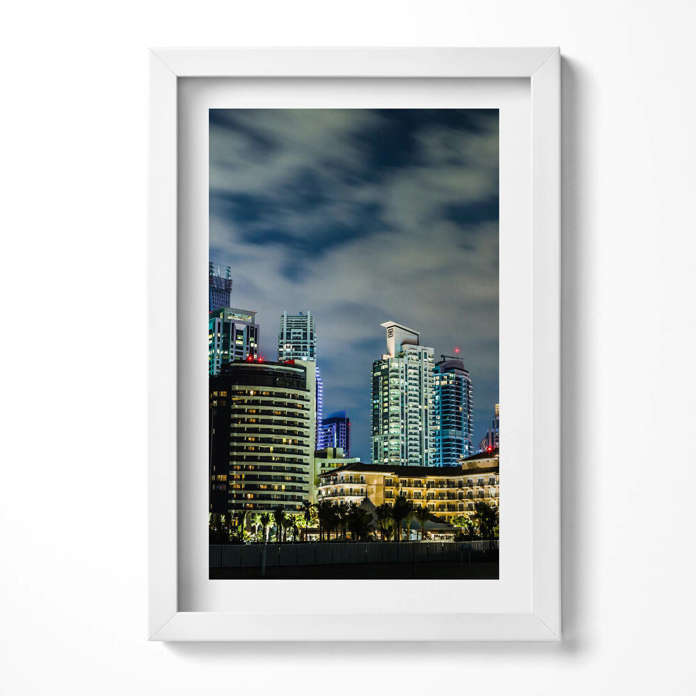 Tablou living cu rama decorativ Oraș mare noaptea