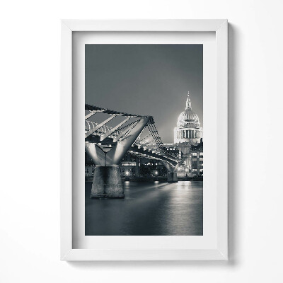 Tablou rama decorativ Peisaj urban alb-negru