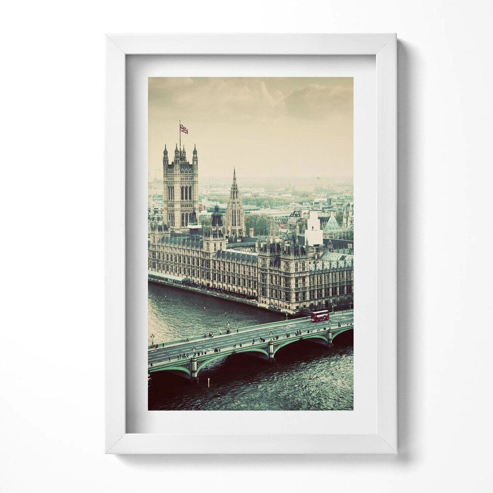 Tablou living cu rama decorativ Arhitectura Angliei - o perspectivă de sus