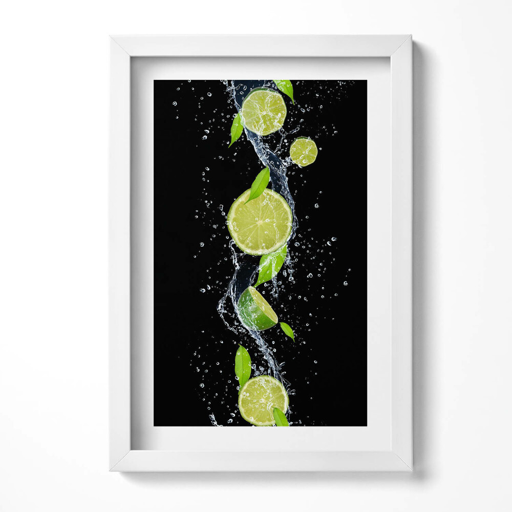 Tablou rama decorativ Apă de mentă cu lime