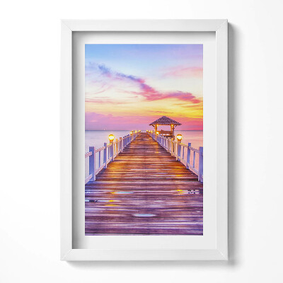 Tablou rama decorativ Podul împădurit din port