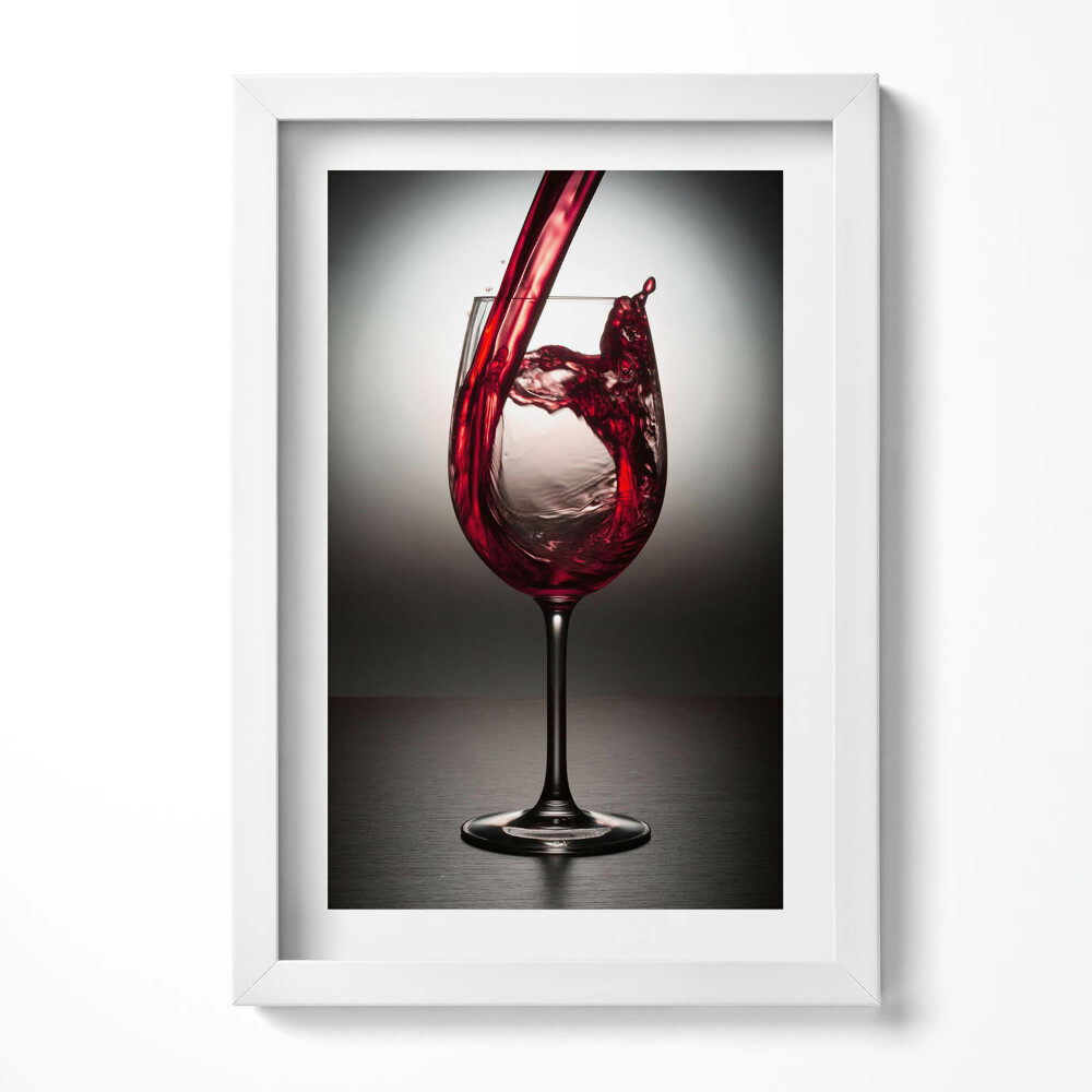 Tablou rama decorativ un pahar de vin