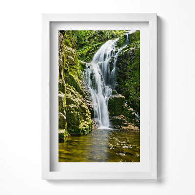 Tablou rama decorativ Cascadă verde în junglă