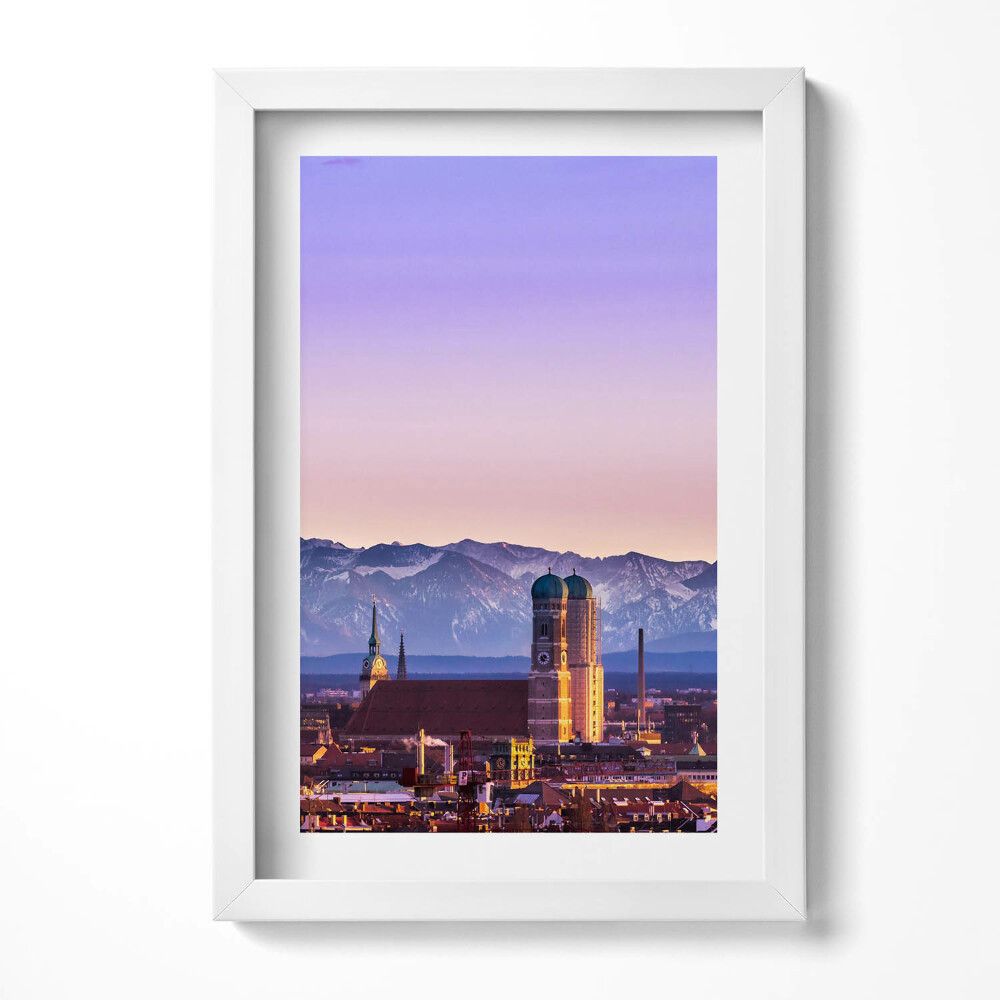 Tablou living cu rama decorativ Alpii germani din München