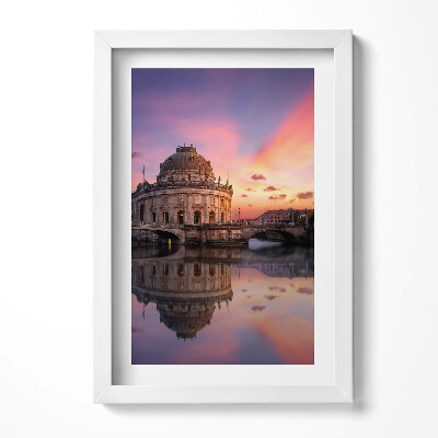 Tablou living cu rama decorativ Vedere a orașului seara