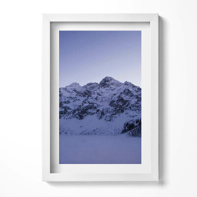 Tablou rama decorativ Peisaj al munților acoperiți de zăpadă