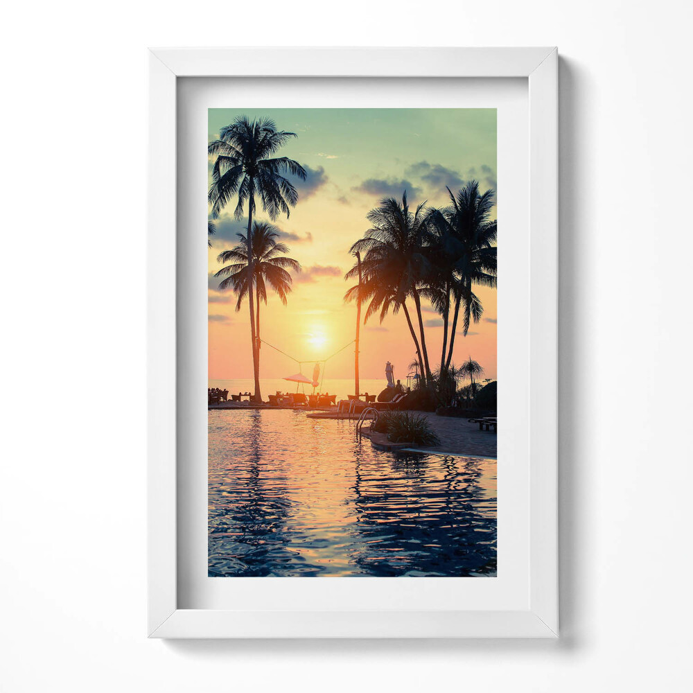 Tablou rama decorativ Palmieri în lumina soarelui