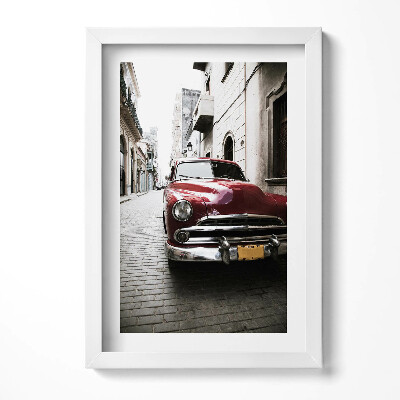 Tablou rama decorativ Mașină roșie veche