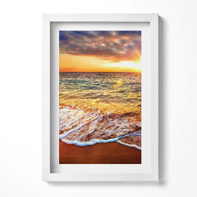 Tablou rama decorativ Valurile mării la apus