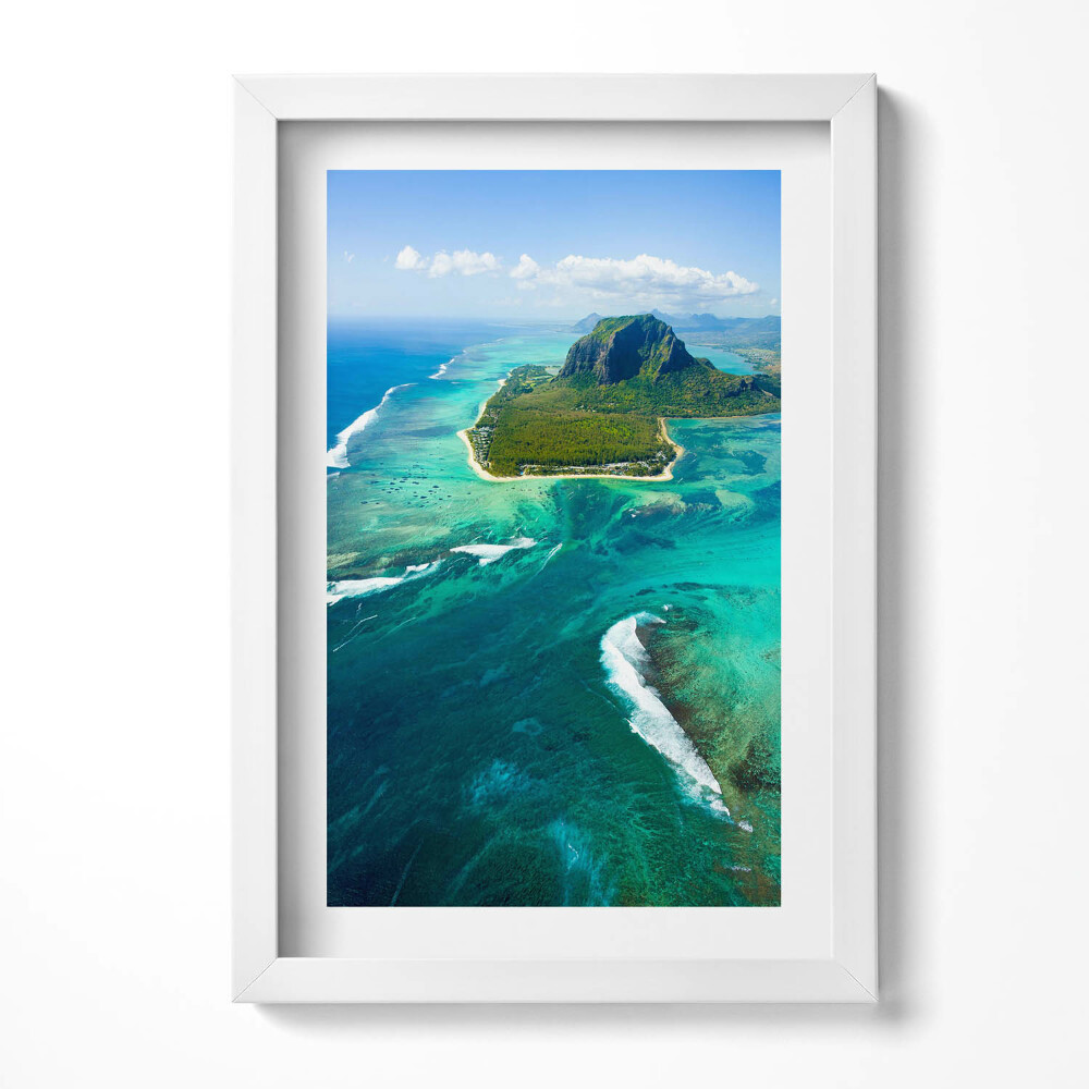 Tablou rama decorativ Oceanul turcoaz din vedere de pasăre