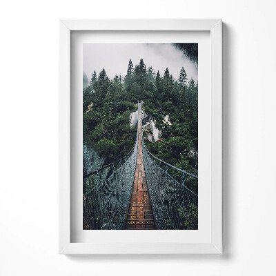Tablou rama decorativ Pod suspendat peste pădure