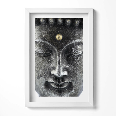 Tablou living cu rama decorativ Capul unei statui a lui Buddha