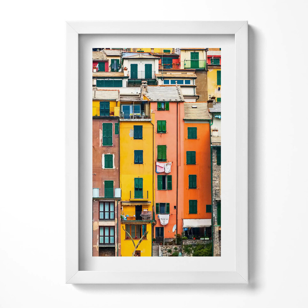 Tablou rama decorativ Arhitectura clădirilor colorate