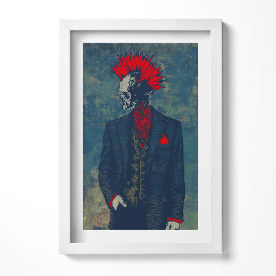 Tablou rama decorativ Portret abstract al unui schelet cu o creță