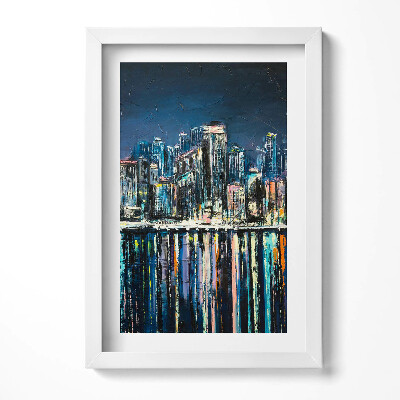 Tablou rama decorativ Țara Florilor - un oraș fantastic de pe litoral