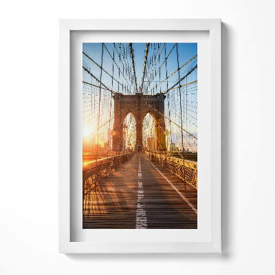 Tablou living cu rama decorativ Podul Brooklyn, New York