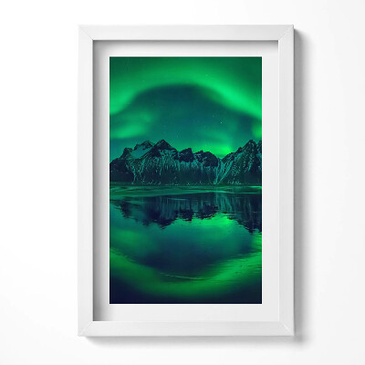 Tablou rama decorativ Aurora Boreală - Imagine în Oglindă