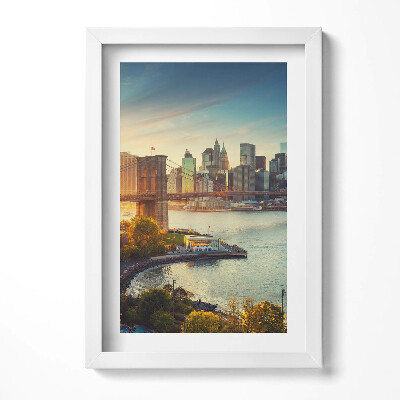 Tablou rama decorativ Podul Brooklyn din New York, Manhattan