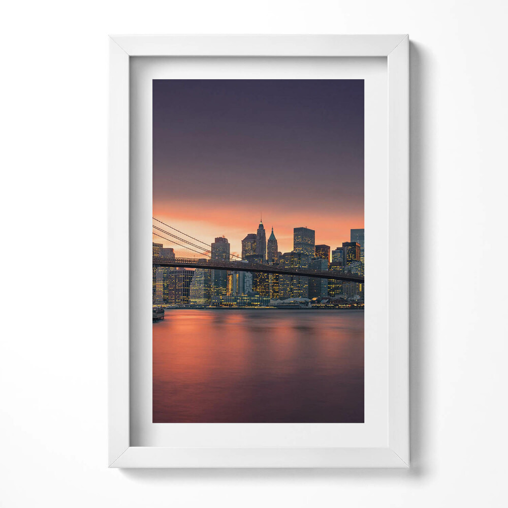 Tablou living cu rama decorativ East River din New York