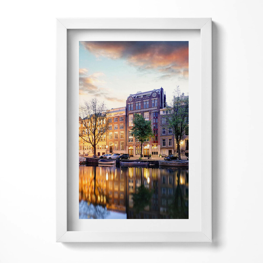 Tablou rama decorativ Case Amsterdam Olanda