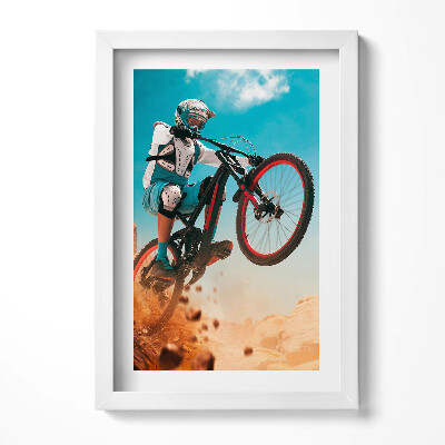 Tablou rama decorativ Mergând cu motocicleta în deșert