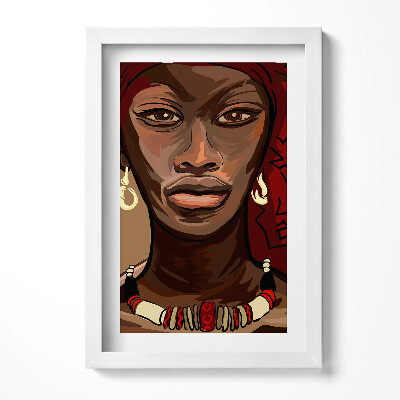 Tablou rama decorativ Artă - Pictură a unei femei africane