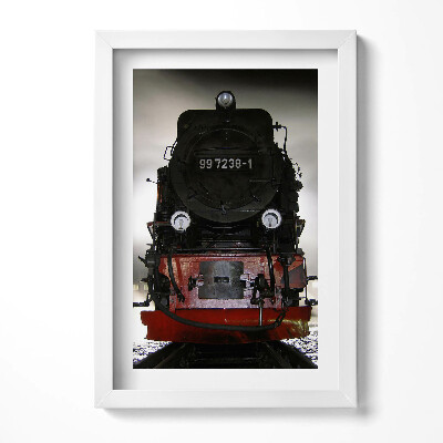 Tablou living cu rama decorativ Locomotive noaptea