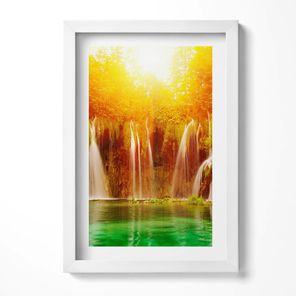 Tablou living cu rama decorativ Vedere pitorească a cascadei