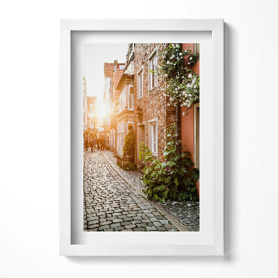 Tablou living cu rama decorativ Stradă italiană printre clădiri