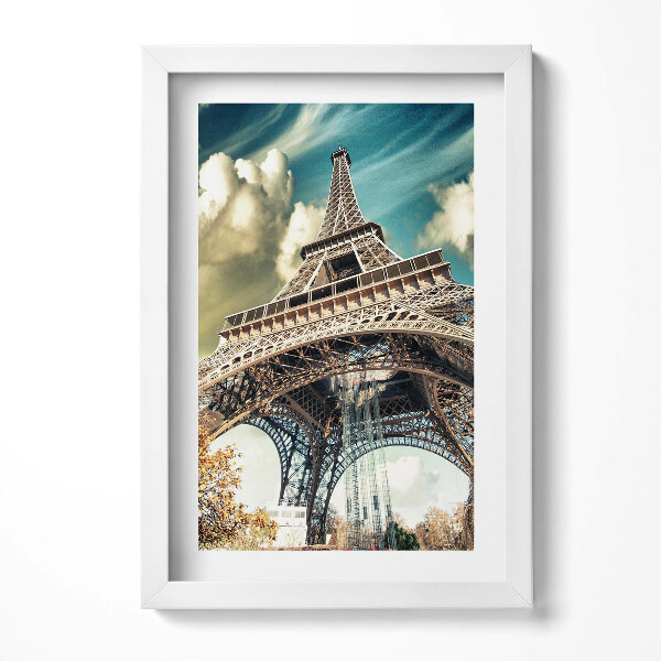 Tablou living cu rama decorativ Vedere minunată asupra Turnului Eiffel