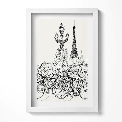 Tablou living cu rama decorativ Cursa de ciclism Abstraction