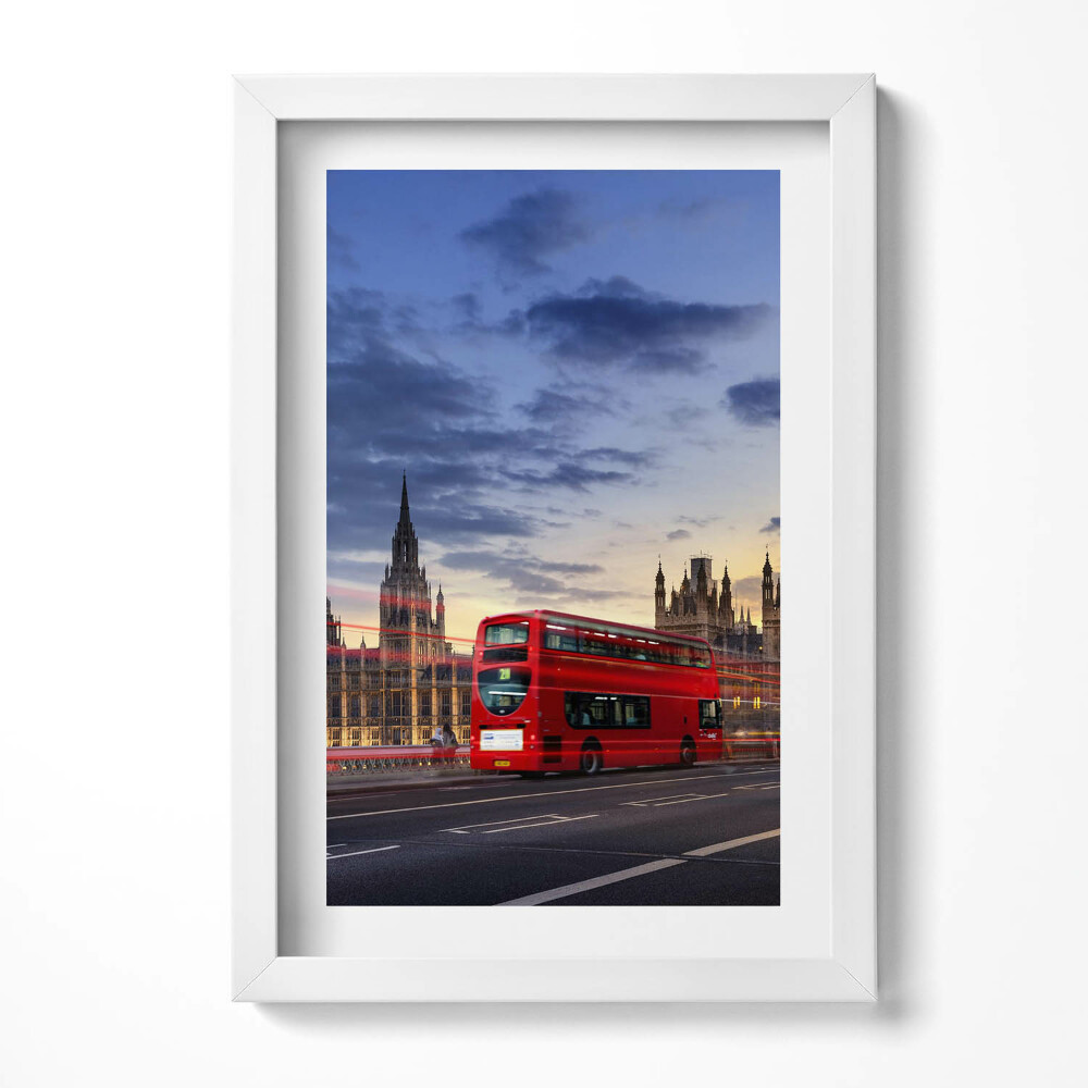 Tablou rama decorativ Autobuz roșu în Londra