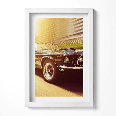 Tablou living cu rama decorativ Mașină clasică pe șosea