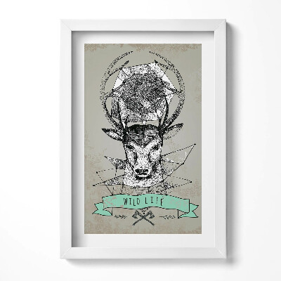 Tablou living cu rama decorativ Cap de cerb